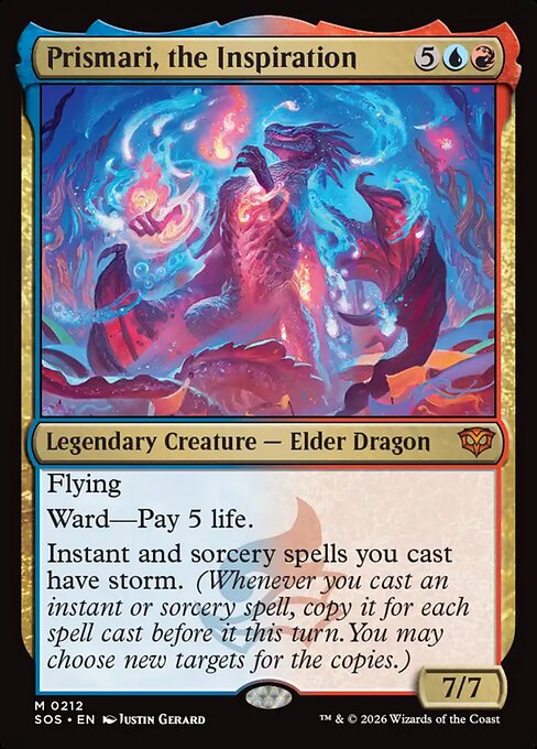 SOS, Prismari, the Inspiration, Standard, 212, M, Near Mint, (Foil), EN