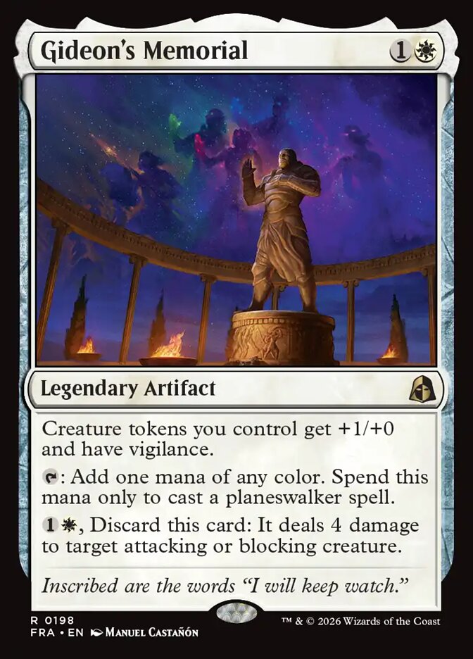 FRA, Gideon's Memorial, Standard, 198, R, Near Mint, (Foil), EN