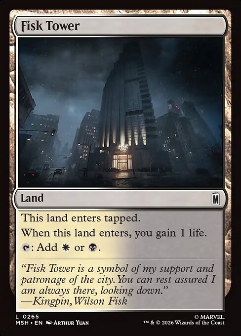 MSH, Fisk Tower, Standard, 265, C, Near Mint, (Foil), EN