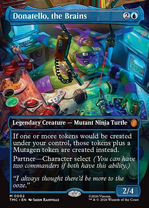 TMC, Donatello, the Brains, (Borderless), 2, M, Near Mint, (Foil), EN