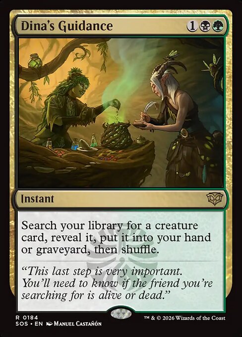 SOS, Dina's Guidance, Standard, 184, R, Near Mint, (Foil), EN