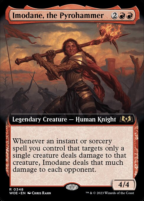 WOE, Imodane, the Pyrohammer, (Extended Art), 348, R, Near Mint, (Foil), EN
