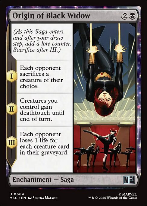 MSC, Origin of Black Widow, Standard, 664, U, Near Mint, Normal, EN