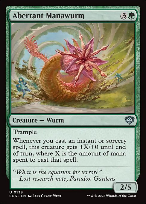 SOS, Aberrant Manawurm, Standard, 138, U, Near Mint, (Foil), EN