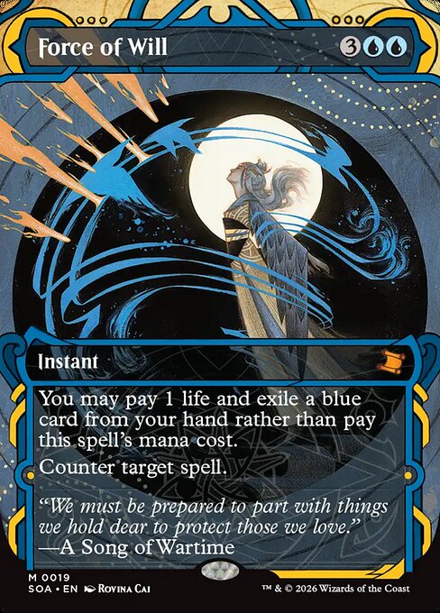 SOA, Force of Will, (Showcase), 19, M, Near Mint, (Foil), EN