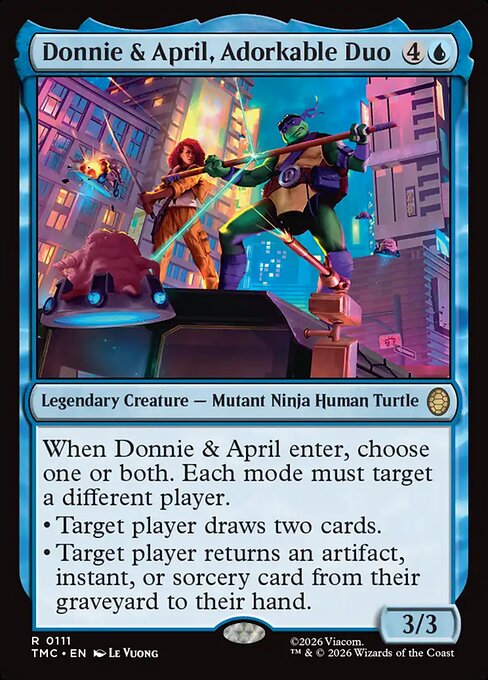 TMC, Donnie & April, Adorkable Duo, Standard, 111, R, Near Mint, (Normal), EN