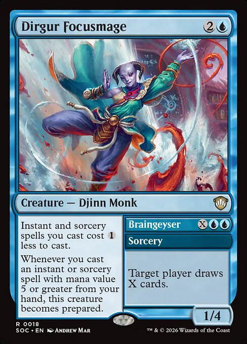 SOC, Dirgur Focusmage // Braingeyser, Standard, 18, R, Near Mint, Normal, EN