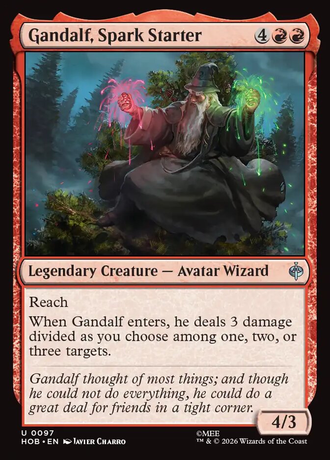 HOB, Gandalf, Spark Starter, Standard, 97, U, Near Mint, Normal, EN