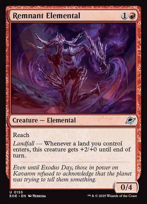 EOE, Remnant Elemental, Standard, 155, U, Near Mint, (Foil), EN