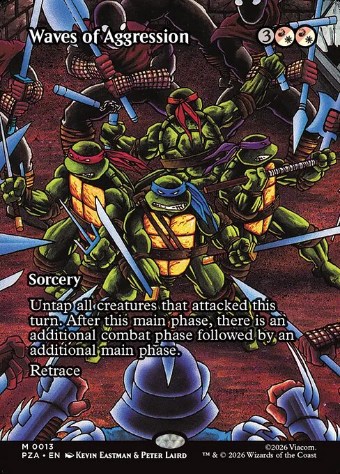PZA, Waves of Aggression, (Borderless), 13, M, Near Mint, (Foil), EN