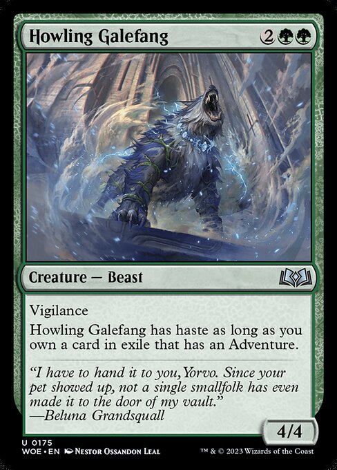WOE, Howling Galefang, Standard, 175, U, Near Mint, (Foil), EN