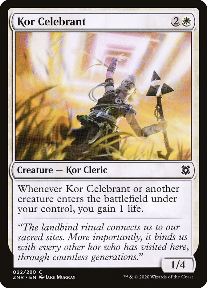 ZNR, Kor Celebrant, Standard, 22, C, Near Mint, (Foil), EN