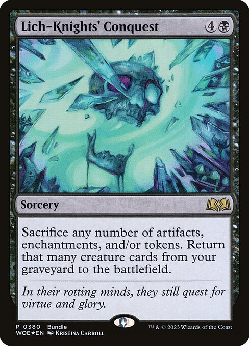 WOE, Lich-Knights' Conquest, (Bundle Promo), 380, R, Near Mint, (Foil), EN