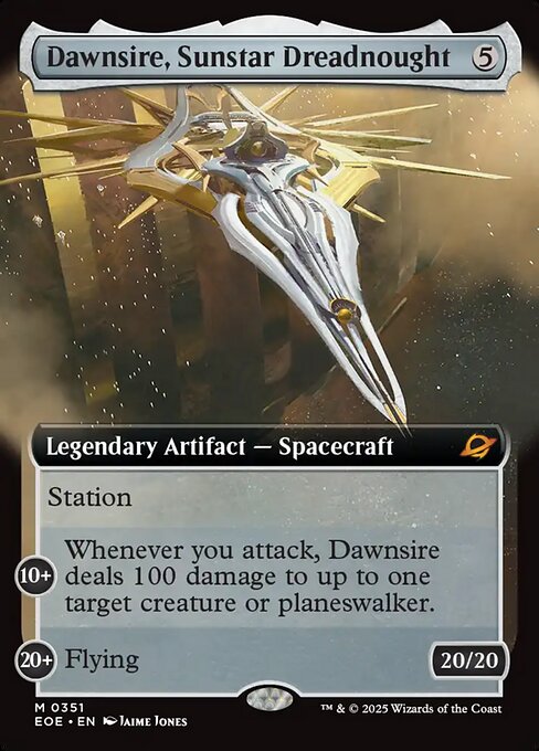 EOE, Dawnsire, Sunstar Dreadnought, (Extended Art), 351, M, Near Mint, Normal, EN