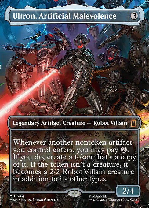 MSH, Ultron, Artificial Malevolence, (Borderless), 344, M, Near Mint, Normal, EN