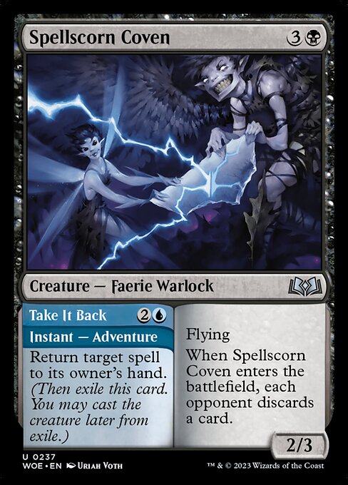 WOE, Spellscorn Coven // Take It Back, Standard, 237, U, Near Mint, (Foil), EN
