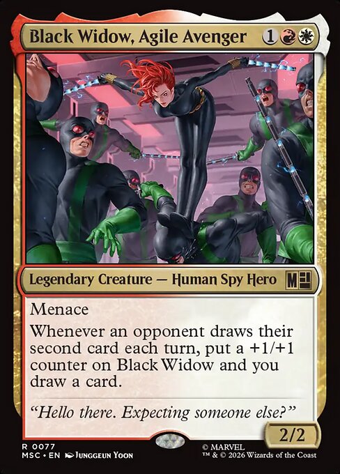 MSC, Black Widow, Agile Avenger, Standard, 77, R, Near Mint, {Surge Foil}, EN
