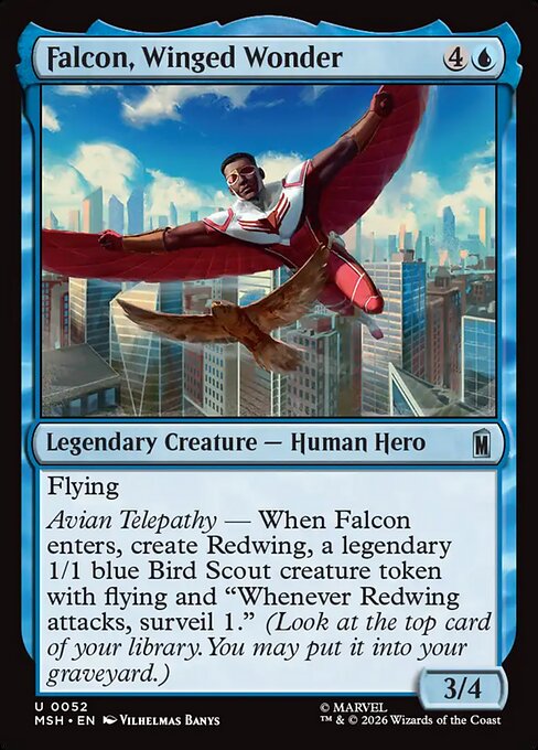 MSH, Falcon, Winged Wonder, Standard, 52, U, Near Mint, (Foil), EN