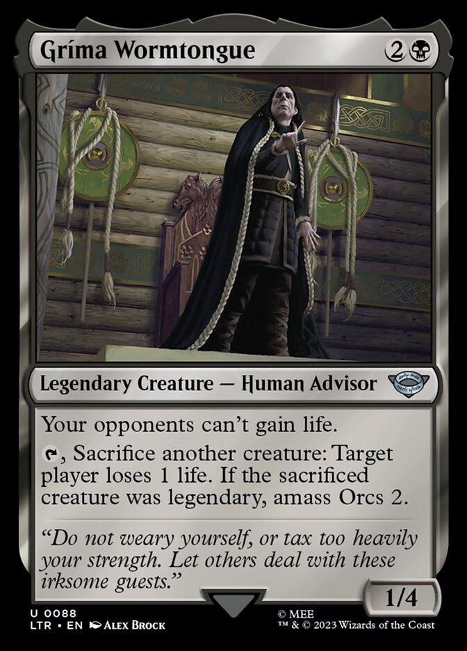 LTR, Gríma Wormtongue, Standard, 88, U, Near Mint, Normal, EN