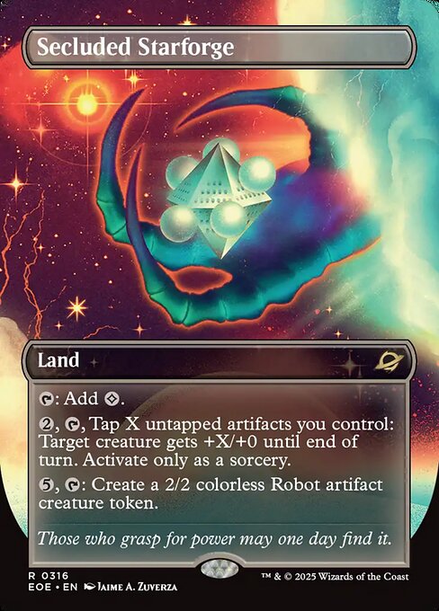 EOE, Secluded Starforge, (Borderless), 316, R, Near Mint, (Foil), EN