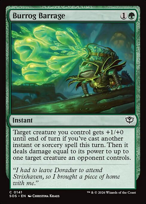 SOS, Burrog Barrage, Standard, 141, C, Near Mint, (Foil), EN