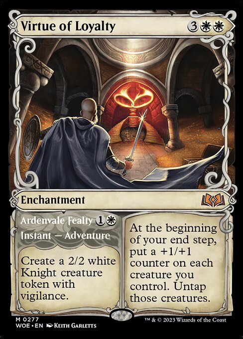 WOE, Virtue of Loyalty // Ardenvale Fealty, (Showcase), 277, M, Near Mint, (Foil), EN