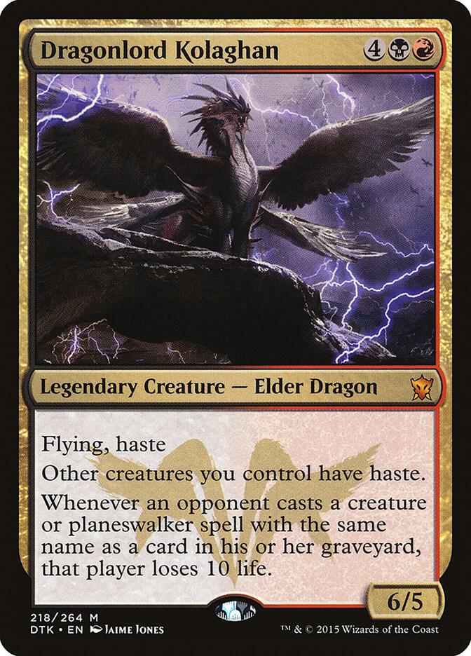 DTK, Dragonlord Kolaghan, Standard, 218, M, Near Mint, (Foil), EN