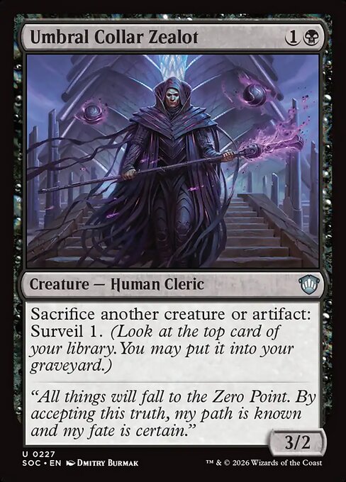 SOC, Umbral Collar Zealot, Standard, 227, U, Near Mint, Normal, EN