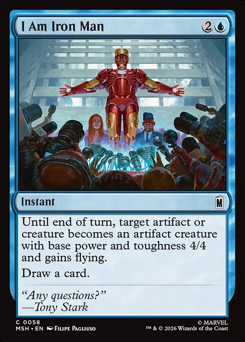 MSH, I Am Iron Man, Standard, 58, C, Near Mint, (Foil), EN