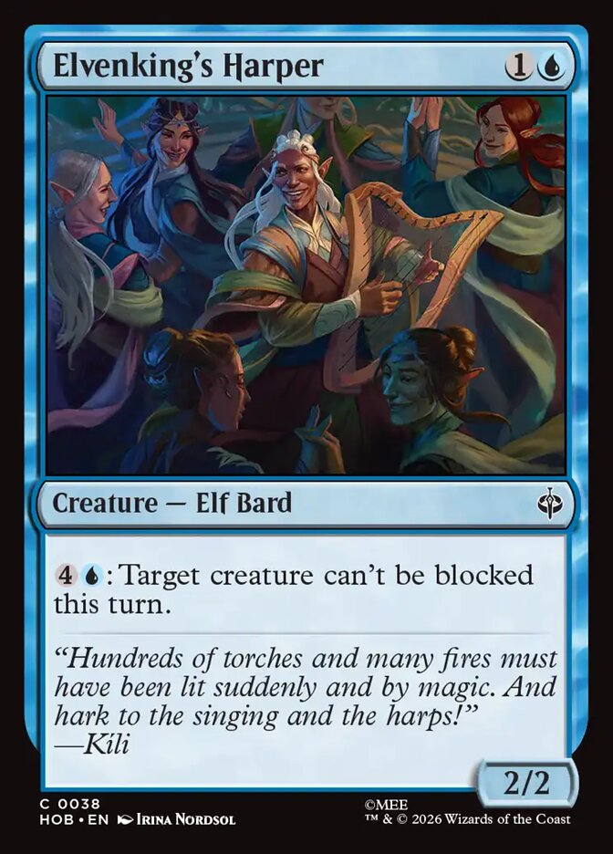 HOB, Elvenking's Harper, Standard, 38, C, Near Mint, (Foil), EN