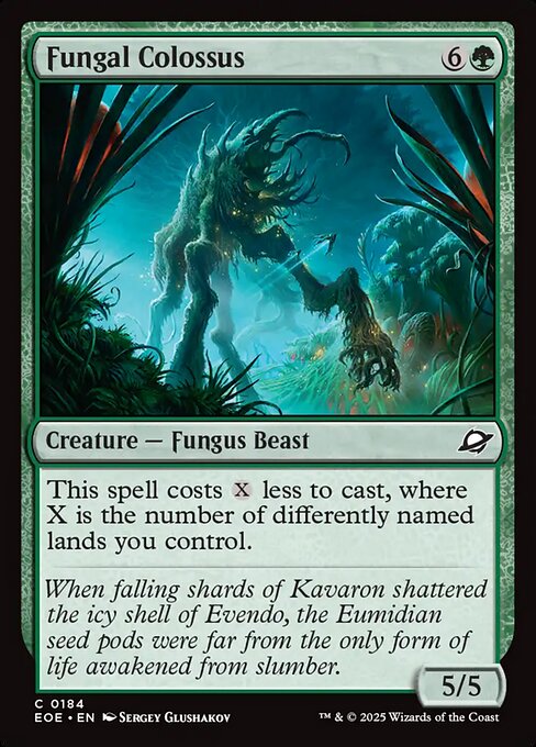 EOE, Fungal Colossus, Standard, 184, C, Near Mint, Normal, EN