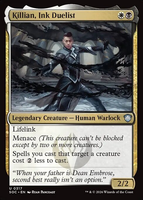 SOC, Killian, Ink Duelist, Standard, 317, U, Near Mint, Normal, EN