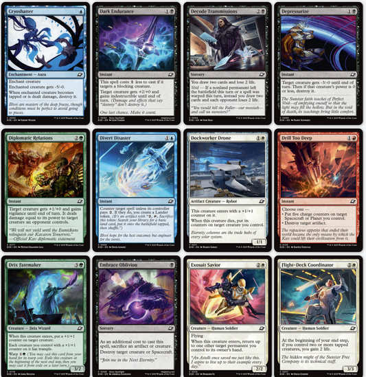 EOE, Foil, Full-Sleeved, 86-Card Commons Set - Edge of Eternities, Magic the Gathering, MTG