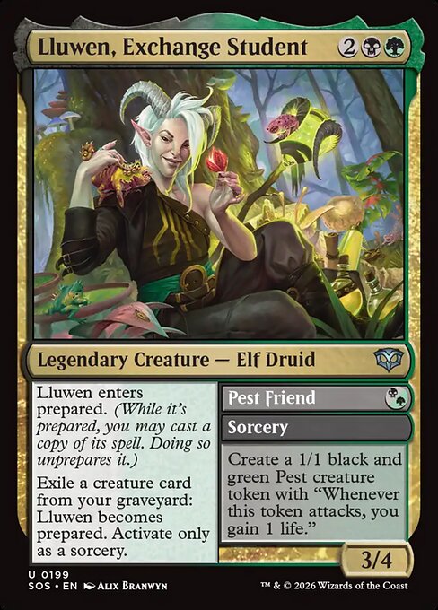 SOS, Lluwen, Exchange Student // Pest Friend, Standard, 199, U, Near Mint, Normal, EN