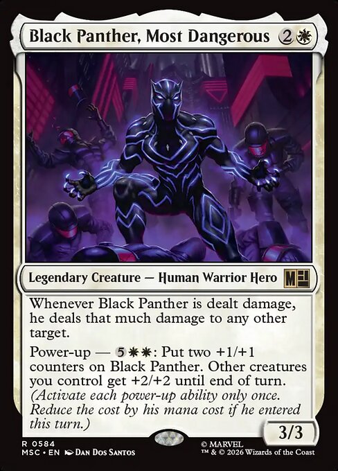 MSC, Black Panther, Most Dangerous, Standard, 584, R, Near Mint, Normal, EN