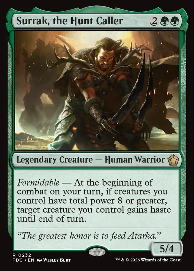FDC, Surrak, the Hunt Caller, Standard, 232, R, Near Mint, Normal, EN