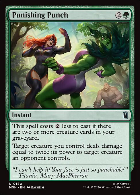 MSH, Punishing Punch, Standard, 180, U, Near Mint, (Foil), EN