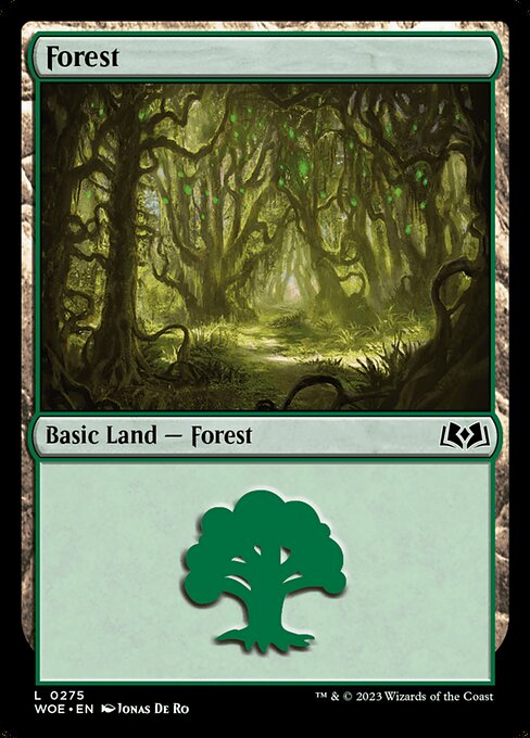 WOE, Forest, Standard, 275, C, Near Mint, (Foil), EN