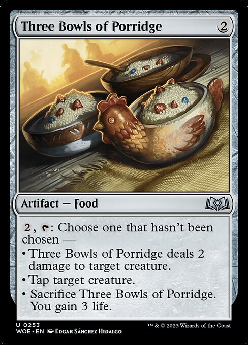 WOE, Three Bowls of Porridge, Standard, 253, U, Near Mint, Normal, EN