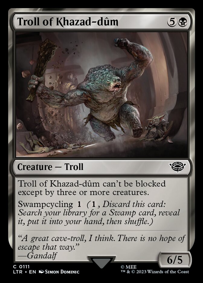 LTR, Troll of Khazad-dûm, Standard, 111, C, Near Mint, Normal, EN