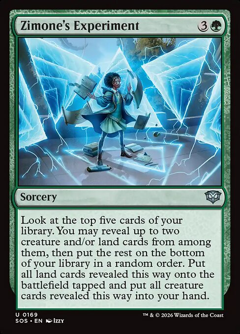 SOS, Zimone's Experiment, Standard, 169, U, Near Mint, (Foil), EN