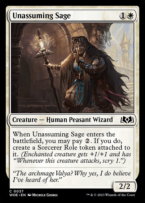 WOE, Unassuming Sage, Standard, 37, C, Near Mint, Normal, EN