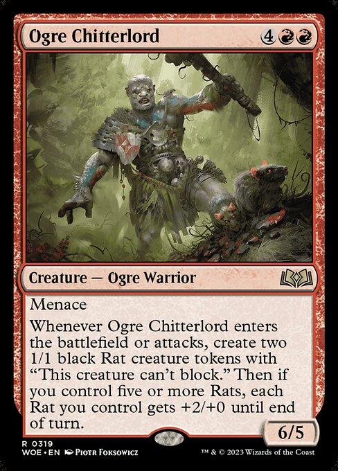 WOE, Ogre Chitterlord, Standard, 319, R, Near Mint, Normal, EN