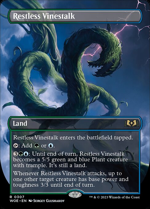 WOE, Restless Vinestalk, (Borderless), 307, R, Near Mint, Normal, EN