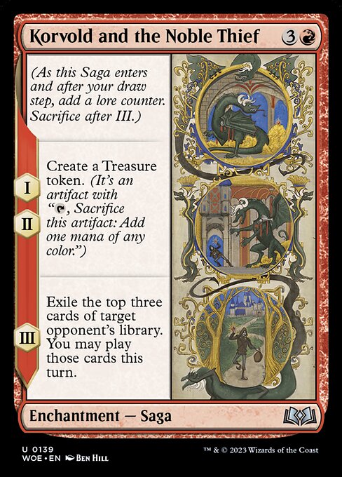 WOE, Korvold and the Noble Thief, Standard, 139, U, Near Mint, (Foil), EN