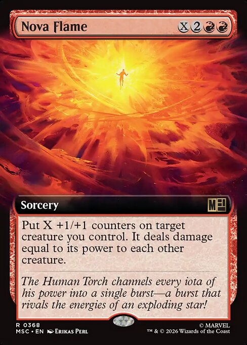 MSC, Nova Flame, (Extended Art), 368, R, Near Mint, Normal, EN