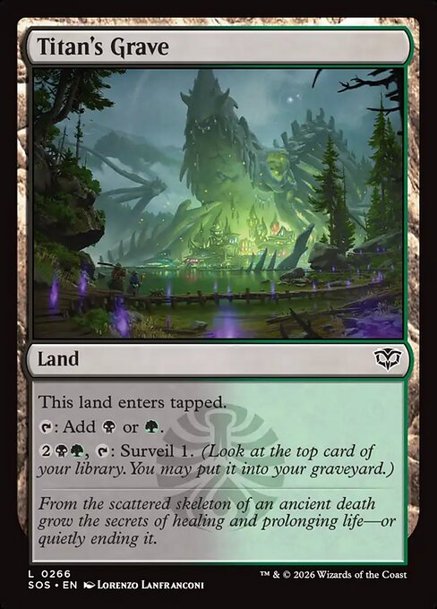 SOS, Titan's Grave, Standard, 266, C, Near Mint, Normal, EN