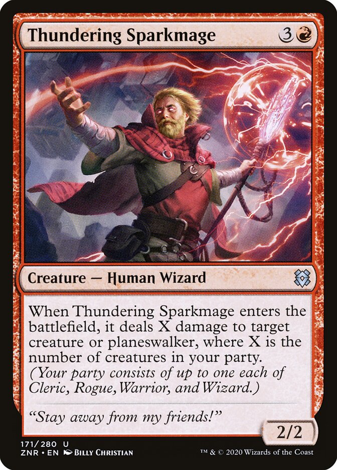 ZNR, Thundering Sparkmage, Standard, 171, U, Near Mint, Normal, EN