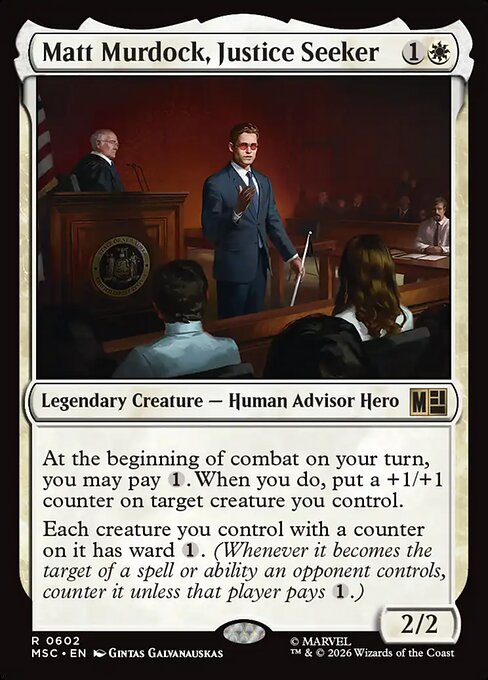MSC, Matt Murdock, Justice Seeker, Standard, 602, R, Near Mint, Normal, EN