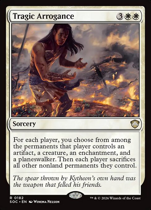 SOC, Tragic Arrogance, Standard, 182, R, Near Mint, Normal, EN